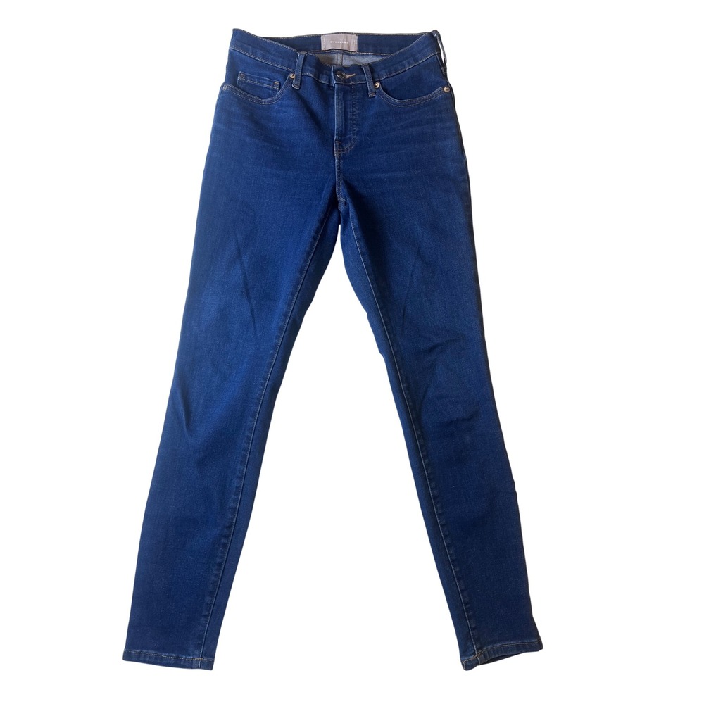 Everlane Women Dark Indigo High Rise Skinny Jeans Size 27 Regular Denim